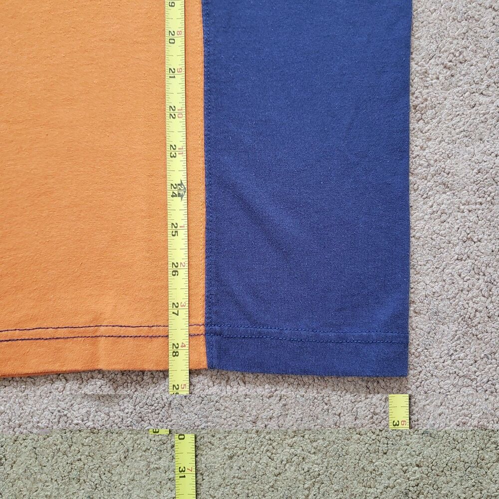 Vintage 90s Polo Jeans Company #09 Sz Medium Mens Colorblock T-Shirt Orange Blue - Picture 6 of 8
